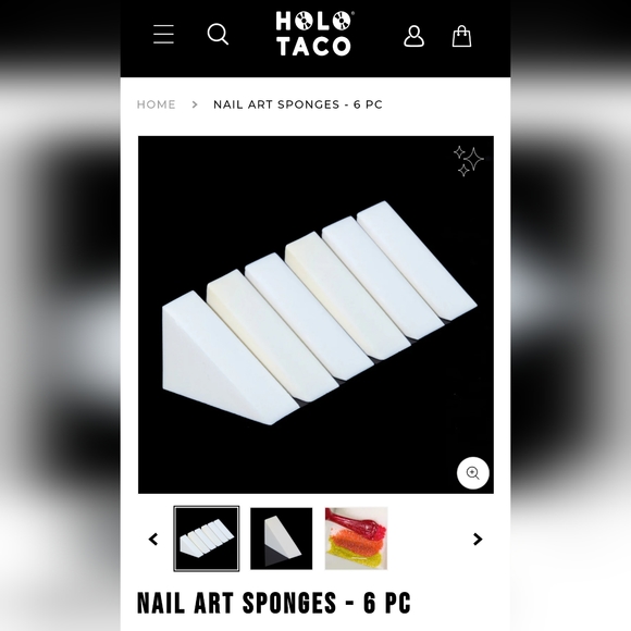 NEW Holo Taco Magnetic Dual Ended Wand + Nail Art Cosmetics Sponge Bundle of 19 - Picture 10 of 12
